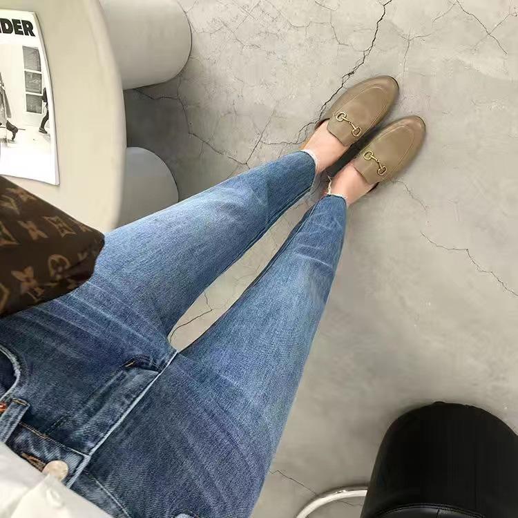 

Женские укороченные джинсы с высокой посадкой, облегающие, черные - Удобные, свободные, больших размеров, с необработанным краем, прямые брюки-сигареты 30 (123-130 lbs)