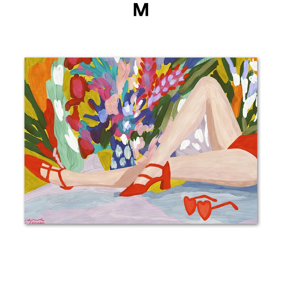 

Абстрактные женские винтажные постеры на скандинавскую тему и принты Парижские цветочные мысли настенная живопись на холсте Декор фотографии для гостиной A4 21X30cm No Framed