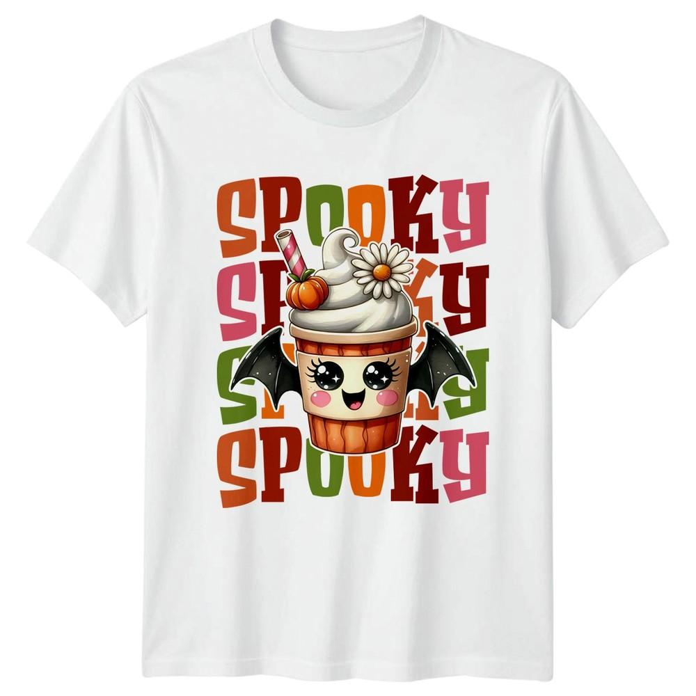 Spooky TShirt Kawaii Pumpkin Spice Bat Halloween Autumn Gift For Him And Her S