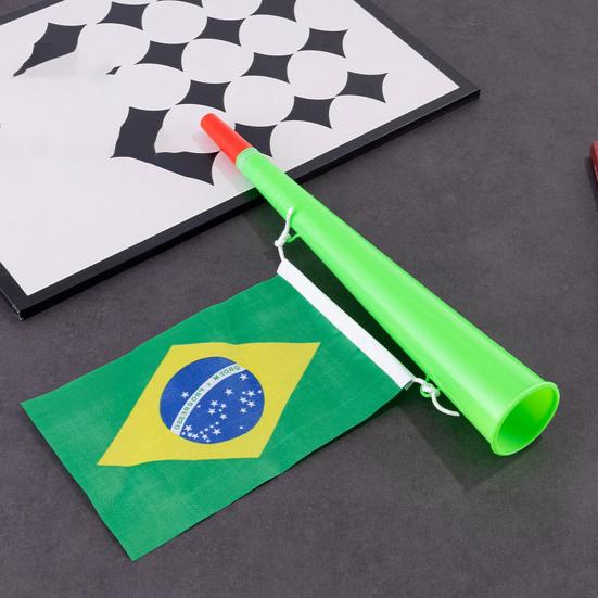 Stadionhupe mit Flagge Lauter Ton Plastik Anfeuerungstrompete Lärmmacher Langer Luft