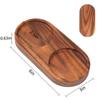 VanlonPro Salt and Pepper Mill Tray, Acacia Wood Tray, Pepper Mill Holder & Rest (2.5-inch Inner Diameter), Fits Many Mills & Shakers, Salt & Pepper