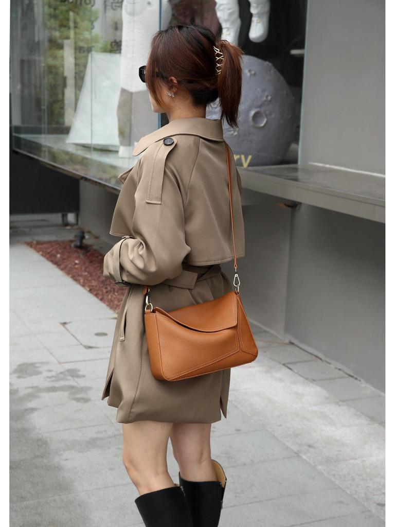 2024 Women's Geometric Leather Shoulder & Messenger Bag