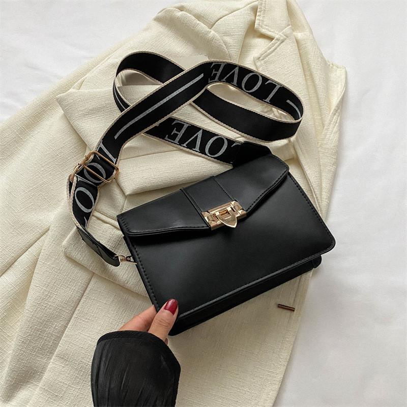 Chic Minimalist Pu Shoulder Bag Stylish Square Crossbody Bag For Women In Black White Pink Khaki Brown