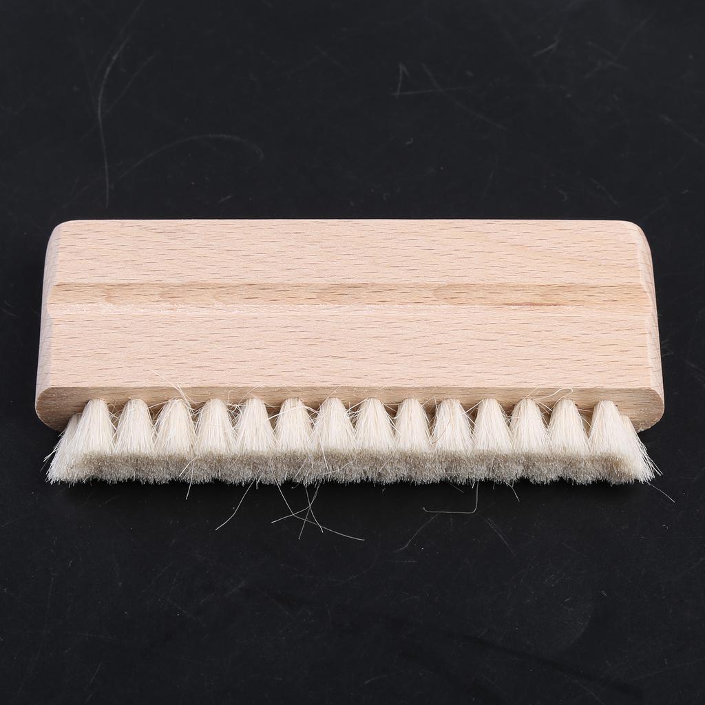Wooden Handle Brush Keyboard Brush Turntable CD Album Cartridge Clean Dust Removal Brush Wool for LP Vinyl Record