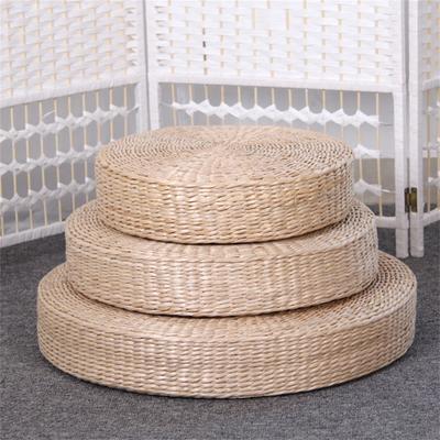 Strohkissen Boden Tatami Pouf Meditation gewebt Kissen japanische Yoga Pad Zen Runde Zimmer Paddedworship Weave Flat