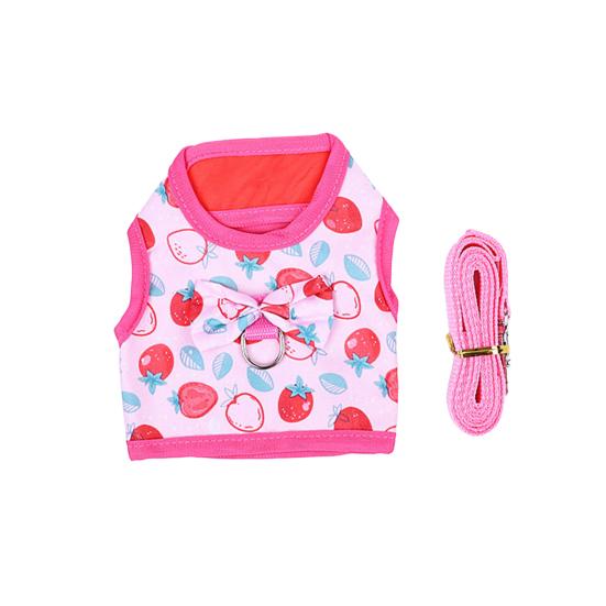 

Поводок кролика с мультяшным узором, застежка-лента, платье, костюм кролика, котенка, рубашка, юбка S розовый