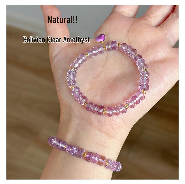 Elegant Irregular Faceted Crystal Bracelet: High-End Light Luxury Beads for Good Luck - Perfect Gift for Friends