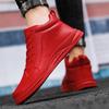 Men Shoes High Quality Leather Casual Shoes New High Top Sneakers Fashion Skateboard Shoe Lace Up Vulcanize Shoes Zapatos Hombre