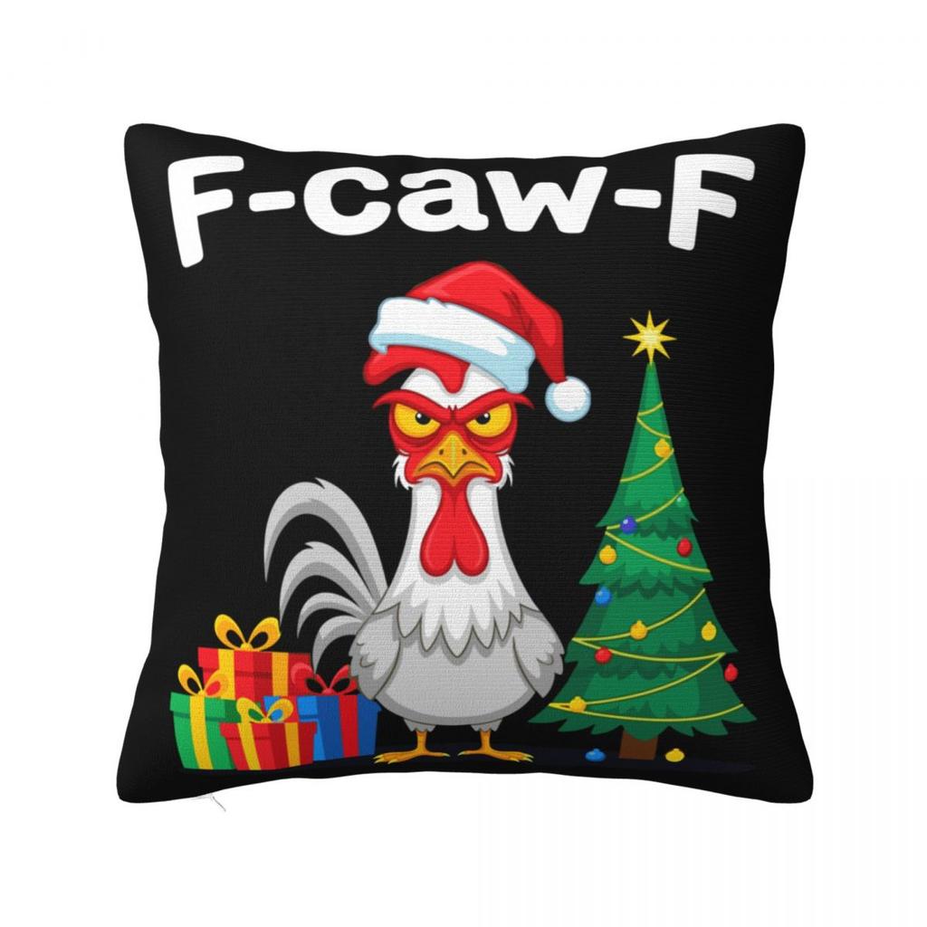 Christmas FCawF Rooster Pillow Case Cushion Cover Soft Printed Pillow Cover Novelty Pillowcases For Sofa Car Home Decor