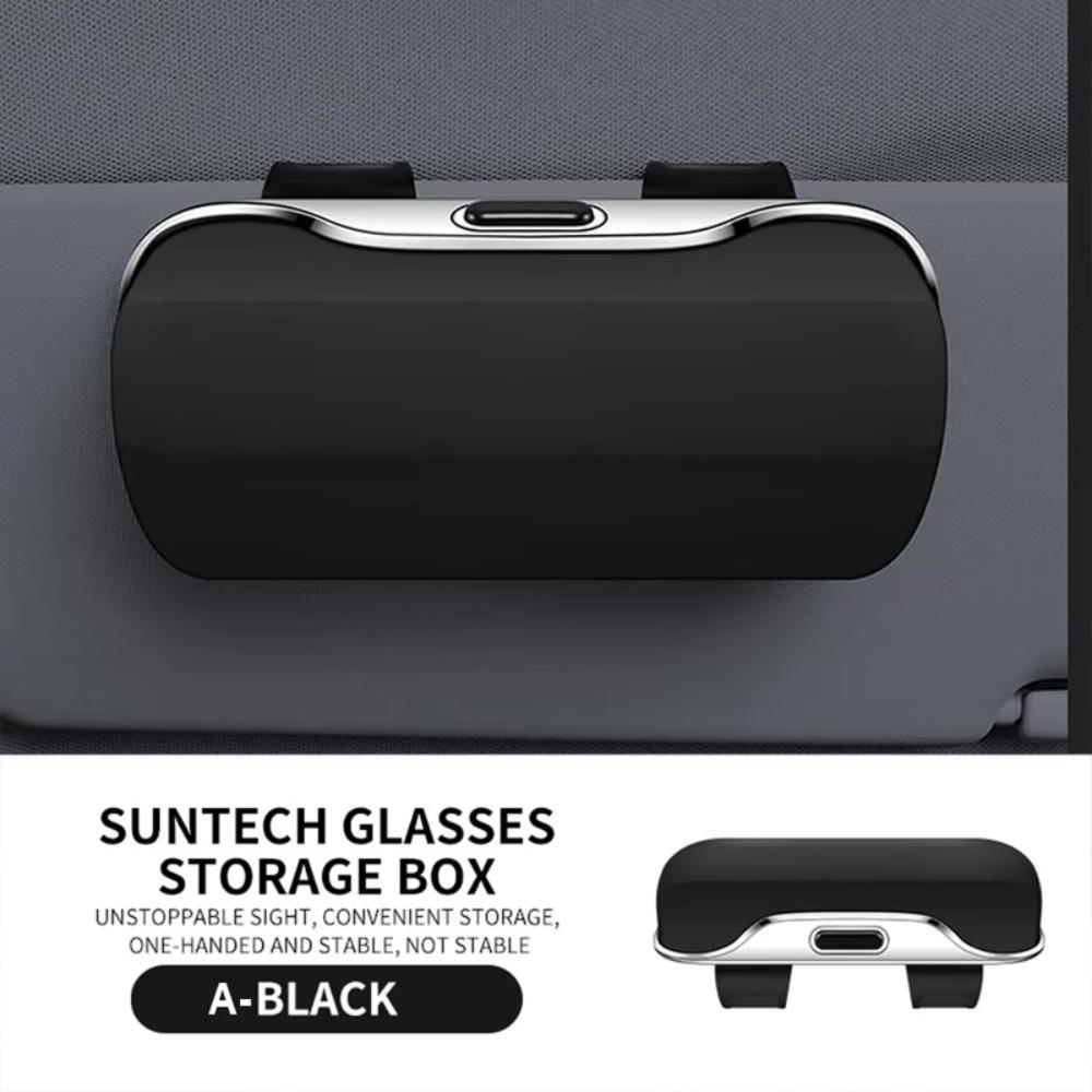 Multifunction Car Sun Glasses Holder Press Switch Auto Eyeglass Case New Car Glasses Box