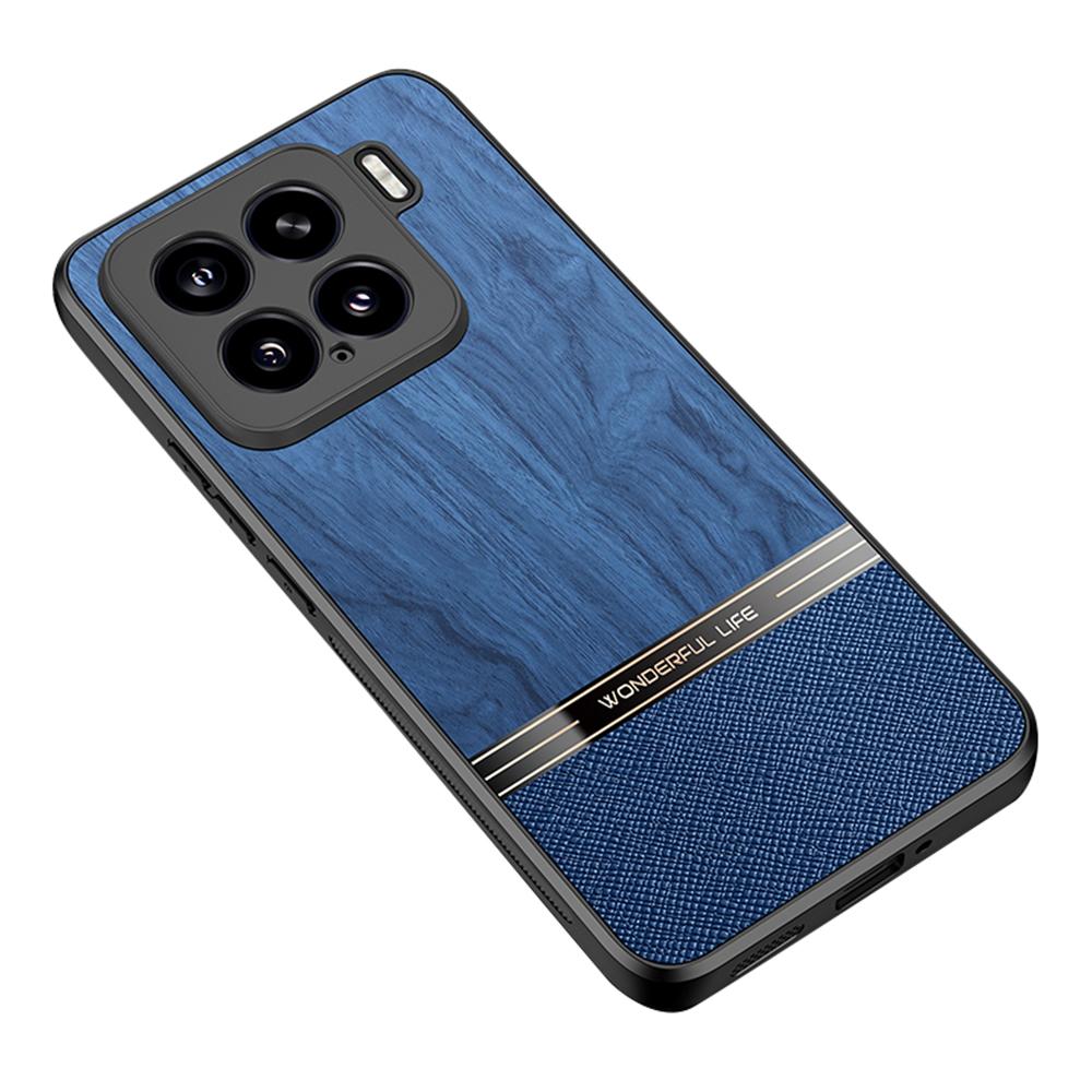 

Для Xiaomi 15 чехол с текстурой дерева и кожаным покрытием TPU защитный чехол для телефона A