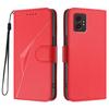 For Samsung Galaxy XCover7 Pro Case Triangle Imprint Leather Phone Cover with Lanyard