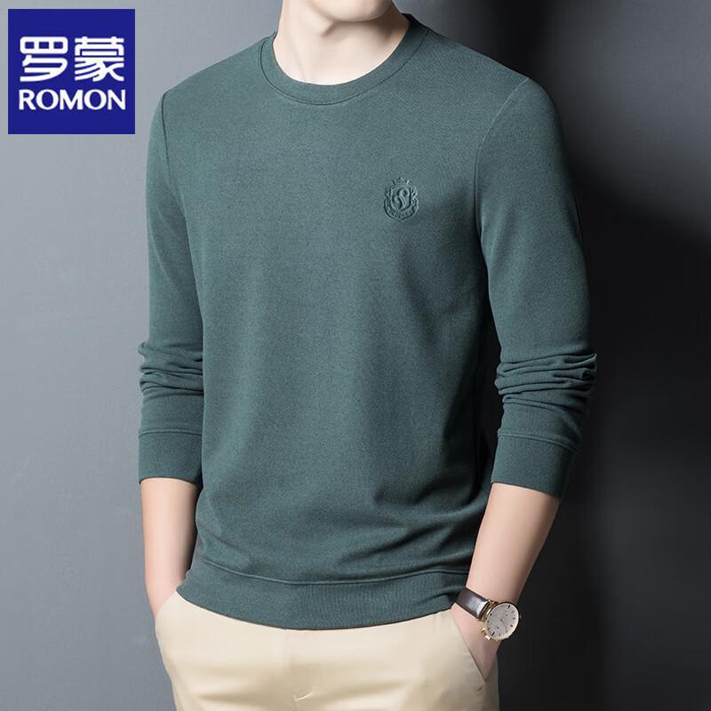 ROMON Men's Business Casual Long Sleeve Sweatshirt