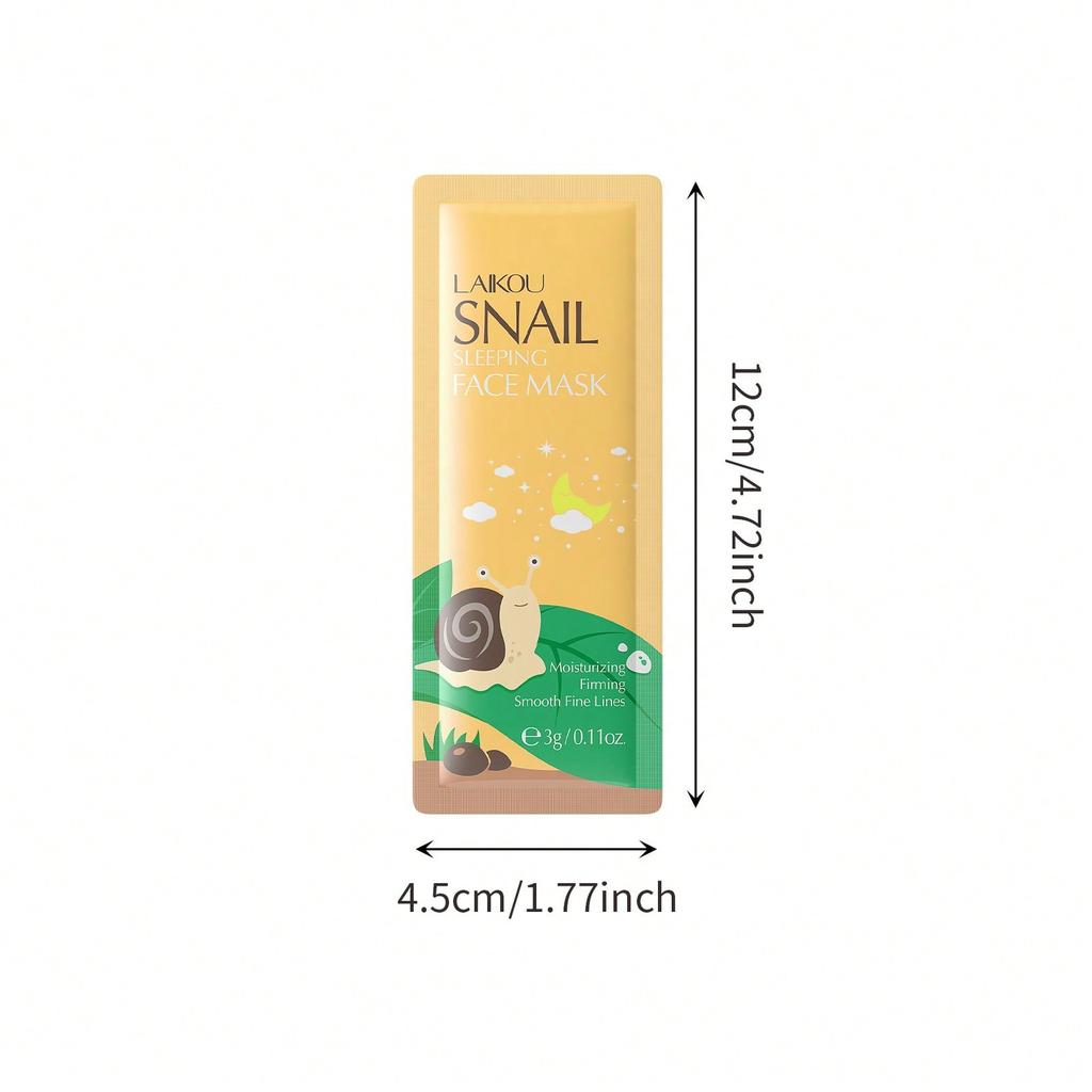 Snail Sleeping Mask Sheet Hydrating Collagen Overnight Repair Anti-Aging Brightening Skin Care Treatment