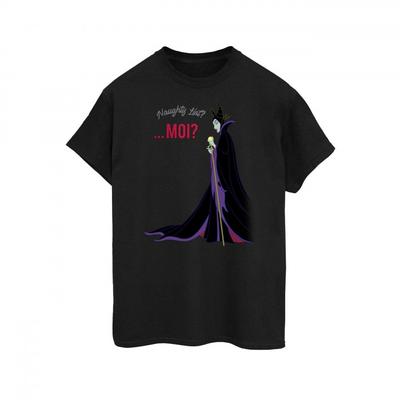 Womens/Ladies Maleficent Christmas Naughty List Cotton Boyfriend T-Shirt