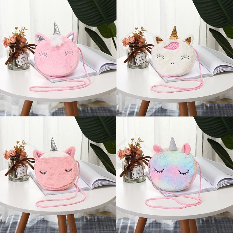 Cute Plush Unicorn Shoulder Bag For Girls Ideal For Daily Wear And Theme Activities