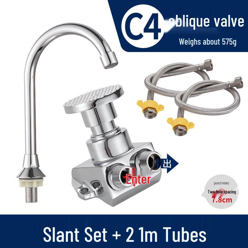 Fußbetätigtes Vollkupfer-Armaturventil für Krankenhaus- und Laborwaschbecken