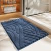 Inyahome Extra Thicken Bathroom Bath Mat Floor Carpets For Lavatory Washroom Bathtub Side Microfiber Solid Toilet Rug Large Size