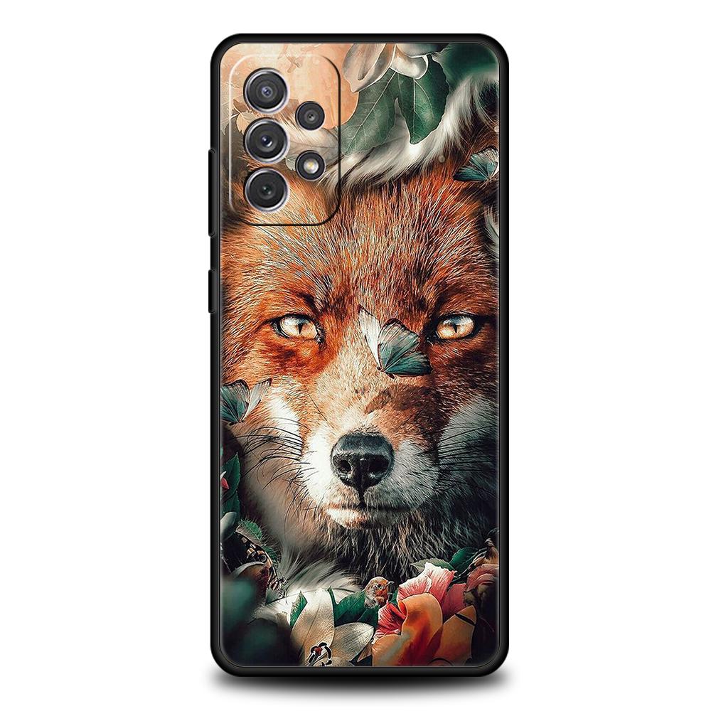 Animal The Fox Phone Case for Samsung Galaxy A15 A14 A25 A54 A34 A51 A71 A72 A73 A32 A52 A52S A11 A21S A31 A41 5G Soft Shell Bag