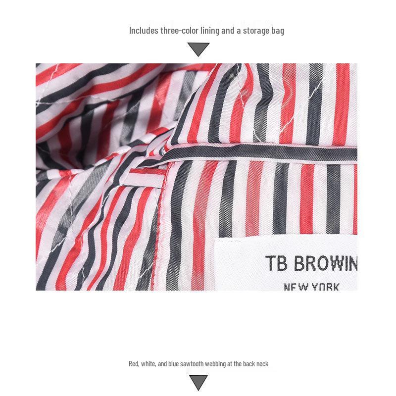 BROWIN2025 Autumn/Winter Colorblock Wool Blend Stand Collar Jacket