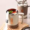 Heat-resistant Stainless Steel Water Cup Seal Lid Spoon Thermal Insulation Cup  Students Use