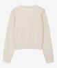 BASIC HOUSE Women'S Cable Round Neck Crop Knit Oatmeal Lykt7201