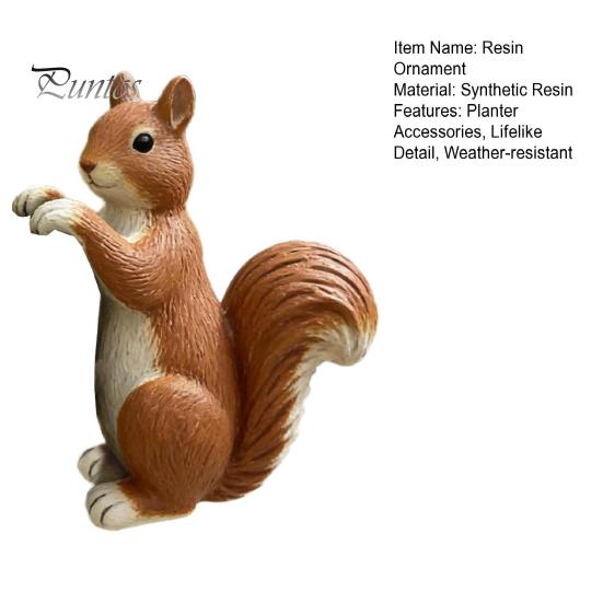 Kreatives Einweihungsgeschenk Pflanzgefäß Kletterer Eichhörnchen Statue, Niedliche Lebensechte Skulptur, Harz Wetterfest Hoffiguren Kleines Tierfigur