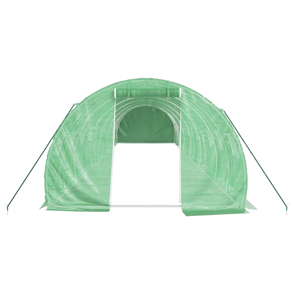 Vidaxl Greenhouse with Steel Frame, Green, 36 Sqm, 12X3X2 M