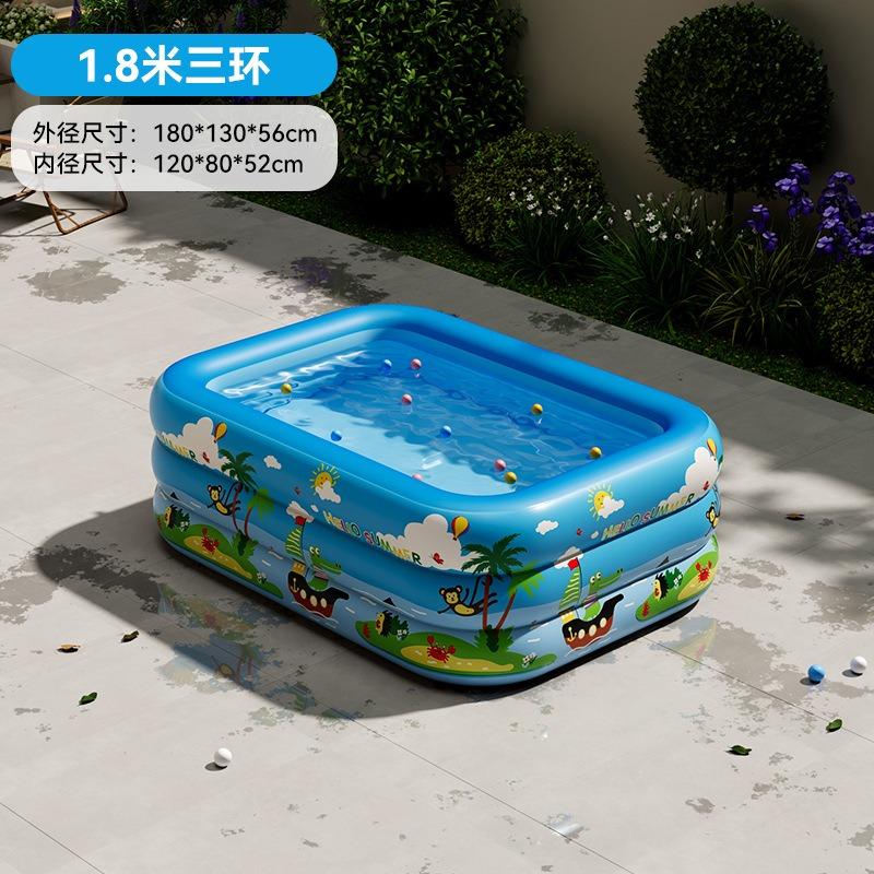 1PC Inflatable Outdoor Pool, Durable PVC Material,  Multiple Components for Outdoor bathtub Backyard Fun and Family Gatherings