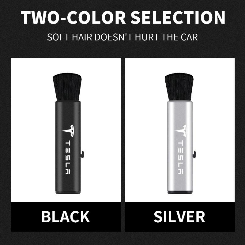 1Pcs Car Interior Cleaning Brush Telescopic Small Soft Brush Accessories For Tesla Model S Model X Model Y Model 3 Roadster SpaceX
