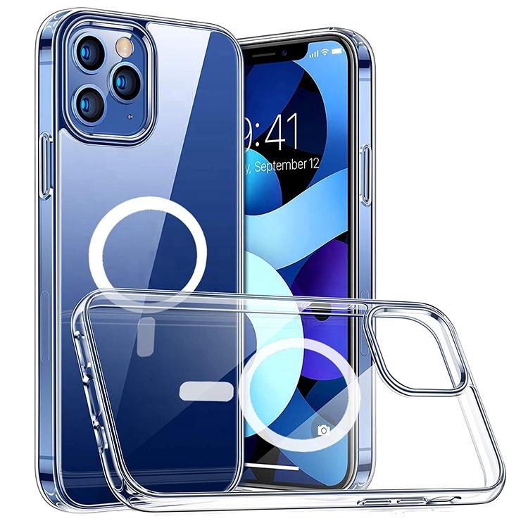 Wireless Charging clear Phone case for iPhone 11 Back Cover Shockproof Magnetic Phone case for iPhone 12 13 14 15 16 17 Pro Max