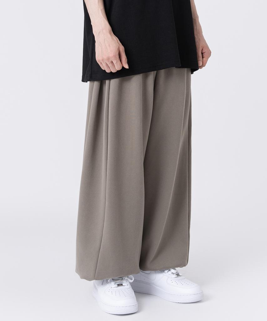 UNDEROFF Side Pleated Wide Balloon Jogger Sweatpants 5 Colors Dark Gray