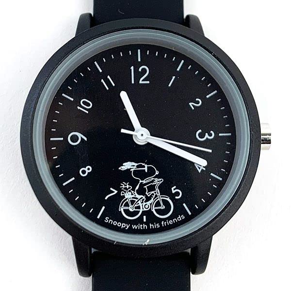 Field work Snoopy Analog Silicone Band Watch Black PNT034-3
