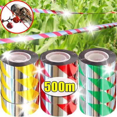 50-500M Double Sided Bird Reflective Strip Repellent Away Pigeons Laser Flashing Tapes Garden Orchard Anti Birds Scare Ribbons