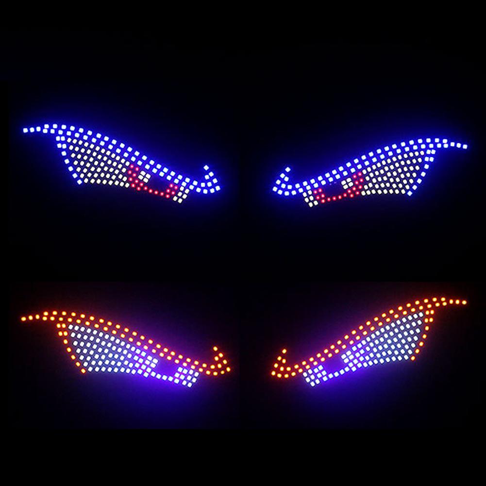 Car LED Devil's Eye Decorative Light Rear Window Warning Light Devil Eye Atmosphere Light Auto Decoration Accessories