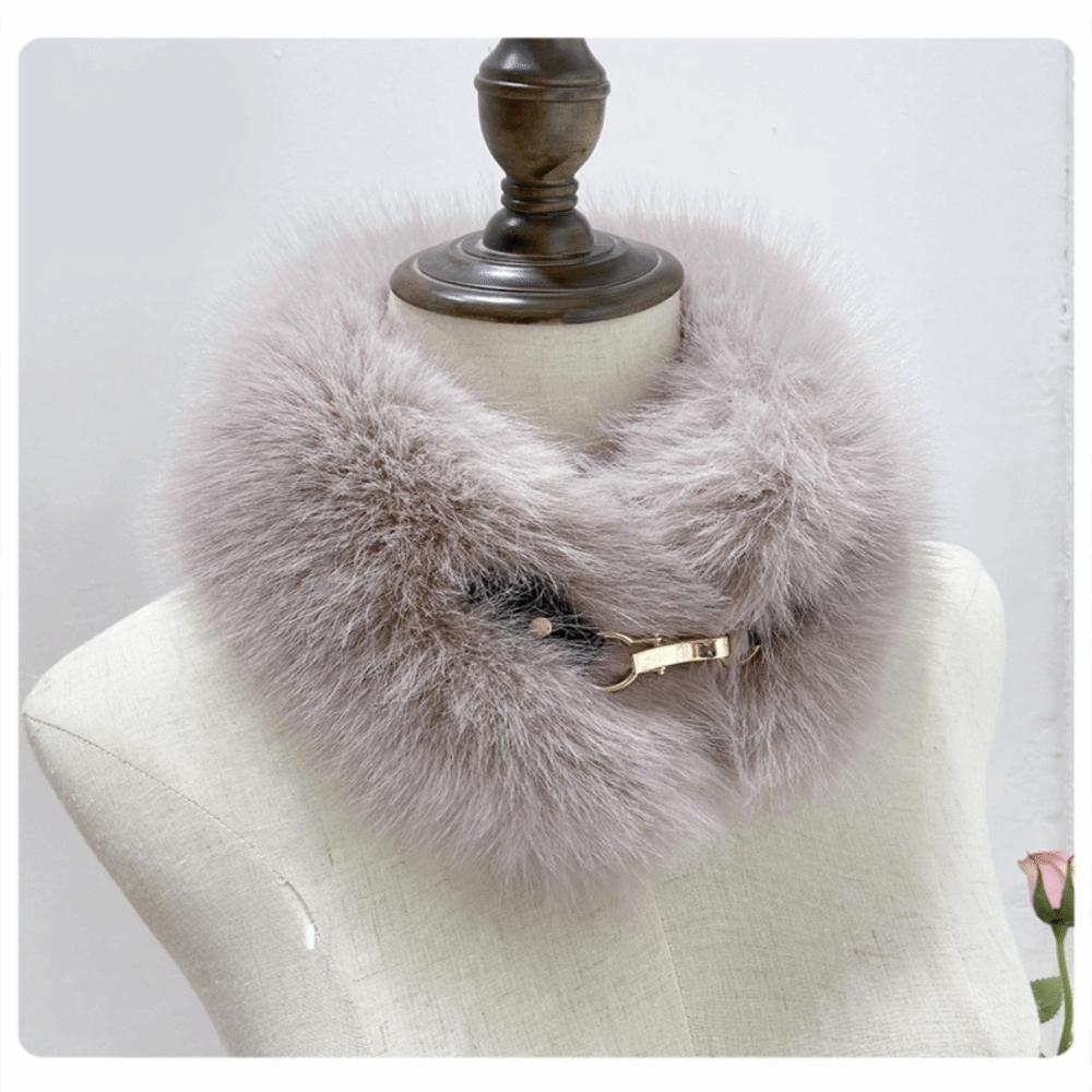 Elegant Faux Fur Neck Collar Fluffy Neck Protection Scarf Soft Winter Warm Coat Fake Collar