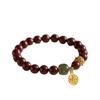 Natürliches lila Goldsand- und Hetian-Jade-Armband für Paare, mit einem Zirkonia-Glücksbringer, beliebter Online-Stil Partnerarmband