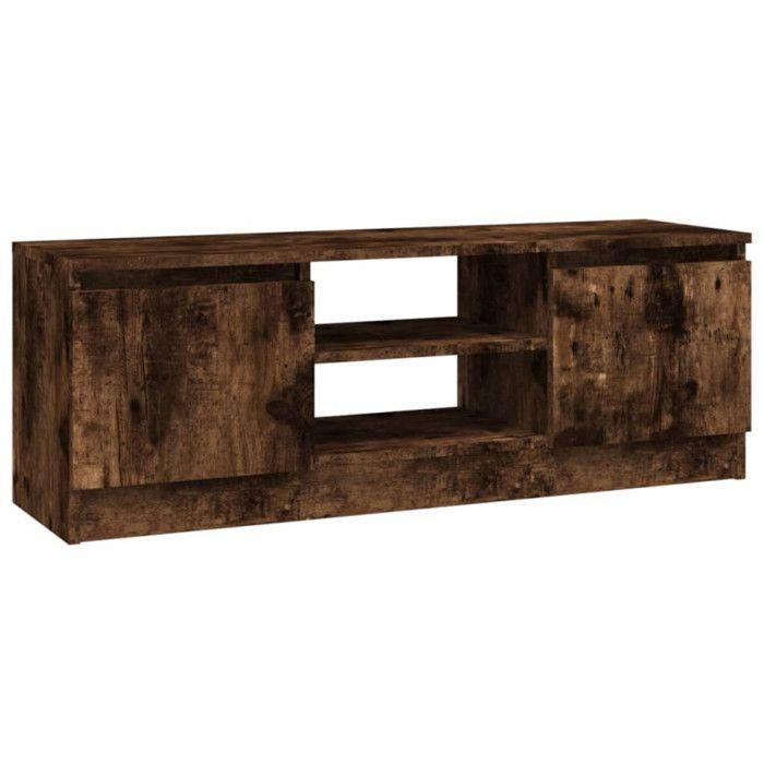 VidaXL TV Stand with Door Smoked Oak 102x30x36 Cm 823355