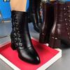 Autumn and Winter Mid-help Velvet Warm Fashion Versatile Soft-soled Cotton Boots Women's Boots Soft Leather Short Boots New Medium Tube Martin Boots