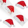 Party Christmas Gift Wrapping Label Children Scrapbook Stationery Stickers 500pcs Glitter Red Christmas Hat Stickers