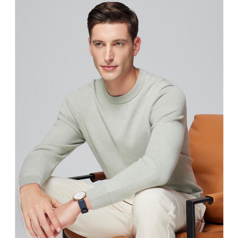Luotz Men's Round Neck Thermal Knit Sweater