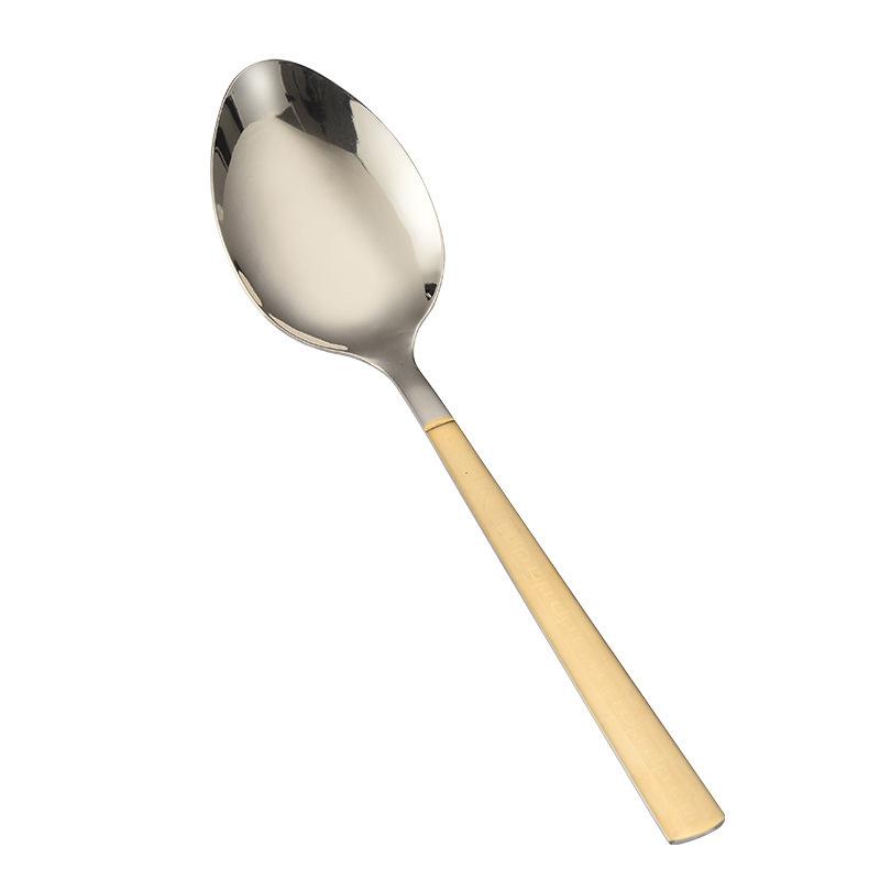 Stainless Steel Spatula Hot Pot Spoon and Kitchenware Set Cooking Spoon Spatula Frying Spoon Titanium-gold Plated Kitchenware