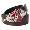 Cool Fashion Leather Belt Red Heart Arrow Love Hurts Design Punk Rock Waistband Women Men Decorative belts Jeans Hip Hop Girdle