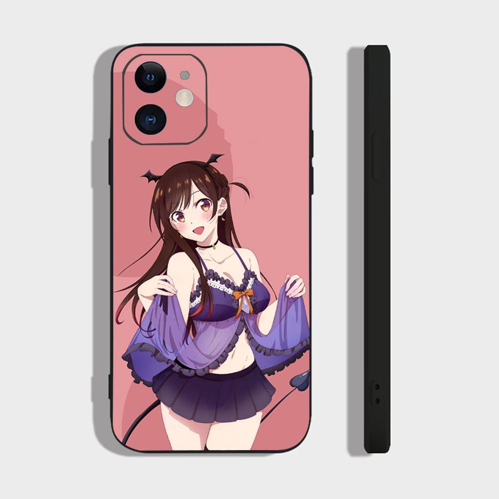 Mizuhara Chizuru Anime Rent-A-Girlfriend Phone Case For IPhone 17 Air 16 15 14 13 Pro Max 11 12 Black Silicone Cover