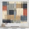 Patchwork checkered printed curtains, Christmas decorations, bedroom and living room, home decoration, room decoration