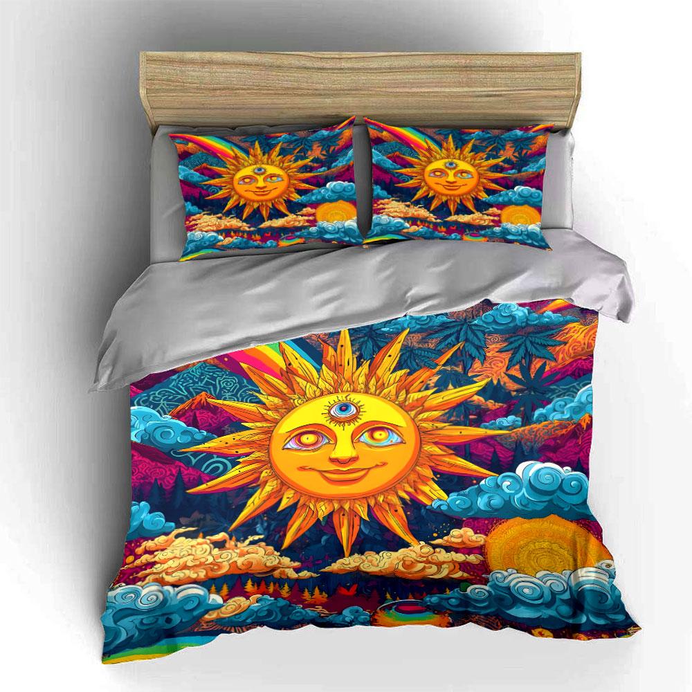 "Vivid cosmic sunshine dreamscape" Bedding sets Duvet covers Pillowcases(1* Duvet Cover 2* Pillowcases without duvet insert)