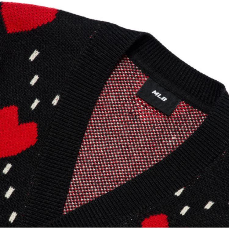 New MLB Knitwear Unisex Black 3AKCH0224-50BKS