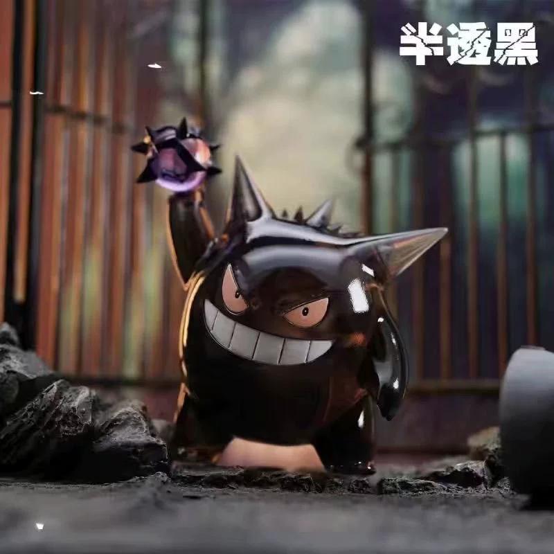 Pokemon Gengar Collectible Figure Model Half Transparent Purple Black Creative Statue Car Desktop Computer Case Decor Gift