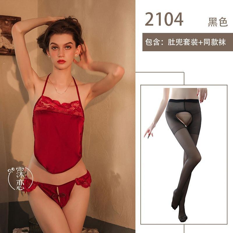 Vintage belly pocket sexy underwear lace transparent erotic underwear belly pocket large size uniform suit sexy