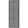 VidaXL Interior Door 76x201.5 Cm Black ESG Glass and Aluminum 350564